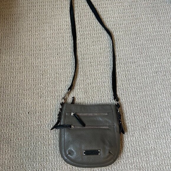 Tignanello Gray Leather Crossbody Bag - Picture 1 of 10